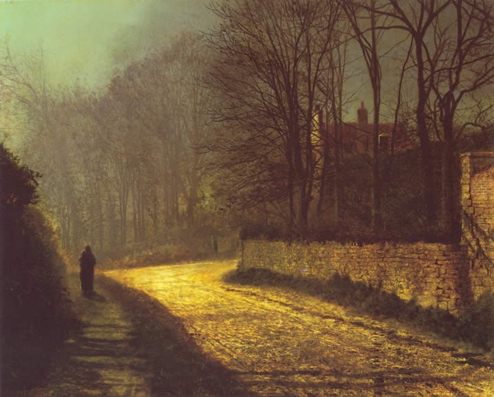 John Atkinson Grimshaw The Lovers